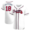 Kdoa A.Braves #18 Mike Yastrzemski player White Authentic Home Stitched Jerseys