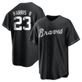 Kdoa A.Braves #23 Michael Harris II player Black&White Replica Stitched Jerseys