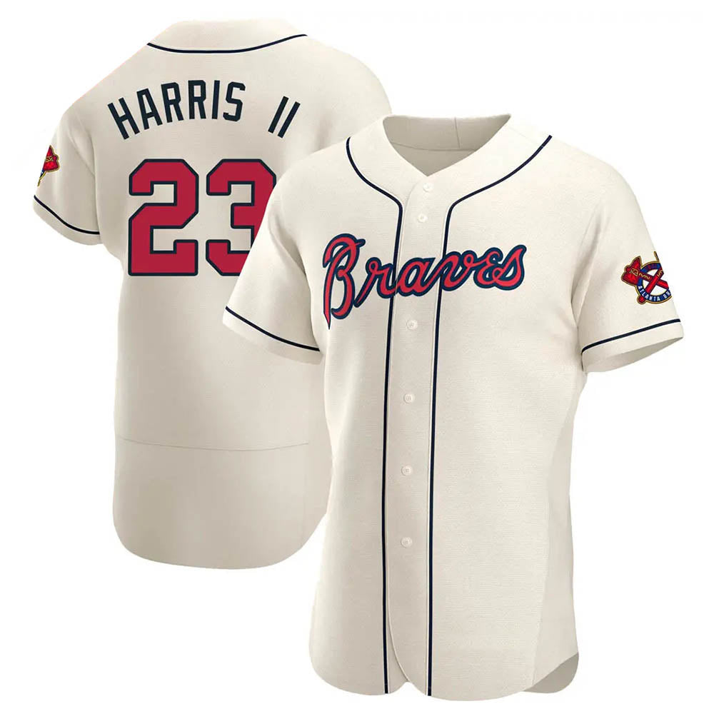 Kdoa A.Braves #23 Michael Harris II player Cream Authentic Alternate Stitched Jerseys