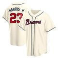 Kdoa A.Braves #23 Michael Harris II player Cream Replica Alternate Stitched Jerseys