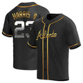Kdoa A.Braves #23 Michael Harris II player Gold Replica Black en Alternate Stitched Jerseys