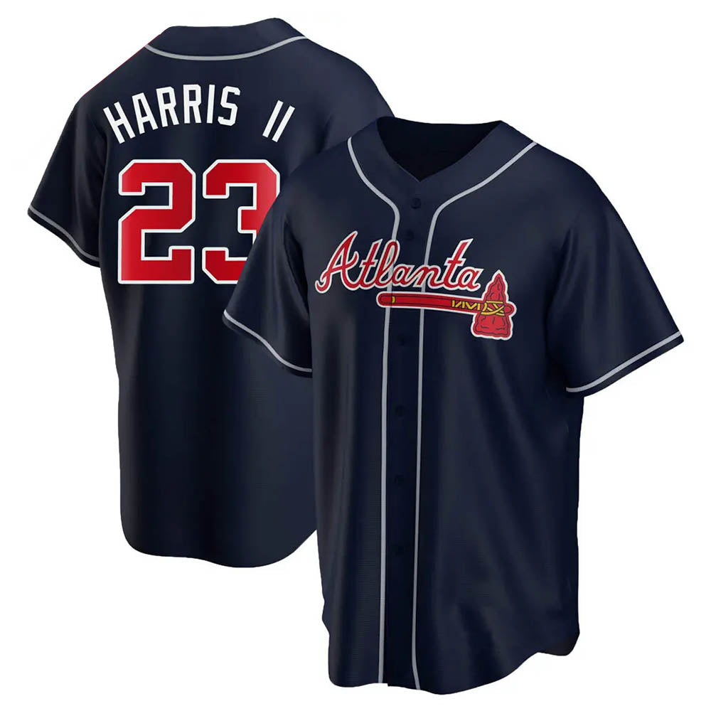 Kdoa A.Braves #23 Michael Harris II player Navy Replica Alternate Stitched Jerseys