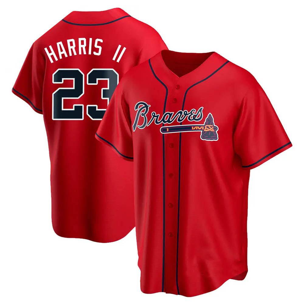 Kdoa A.Braves #23 Michael Harris II player Red Replica Alternate Stitched Jerseys
