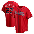 Kdoa A.Braves #23 Michael Harris II player Red Replica Alternate Stitched Jerseys