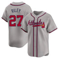 Kdoa A.Braves #27 Austin Riley Player Gray Limited Away Stitched Jerseys