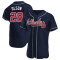 Kdoa A.Braves #28 Matt Olson Player Navy Authentic Alternate Stitched Jerseys