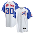 Kdoa A.Braves #30 Drake Baldwin player White City Connect Stitched Jerseys