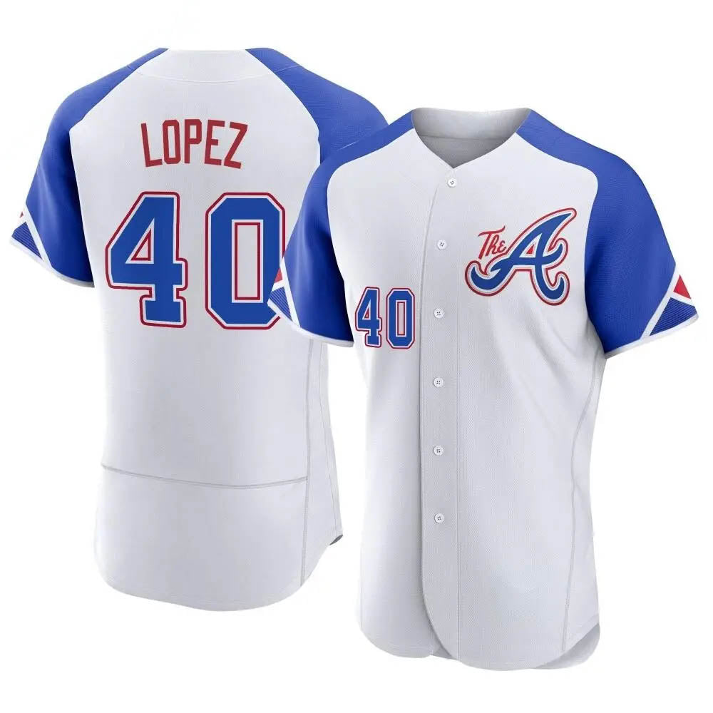 Kdoa A.Braves #40 Reynaldo Lopez player White Authentic City Connect Stitched Jerseys
