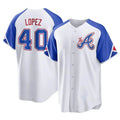 Kdoa A.Braves #40 Reynaldo Lopez player White Replica City Connect Stitched Jerseys