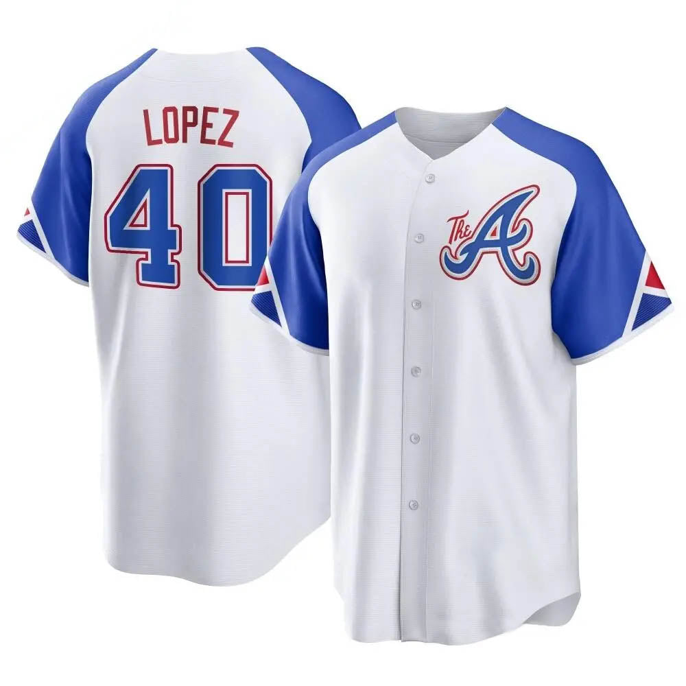 Kdoa A.Braves #40 Reynaldo Lopez player White Replica City Connect Stitched Jerseys