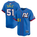 Kdoa A.Braves #51 Chris Sale Player Blue National League Limited Stitched Jerseys