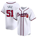 Kdoa A.Braves #51 Chris Sale Player White Limited Home Stitched Jerseys