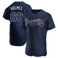 Kdoa A.Braves #66 Grant Holmes Player Navy Authentic Alternate Team Stitched Jerseys