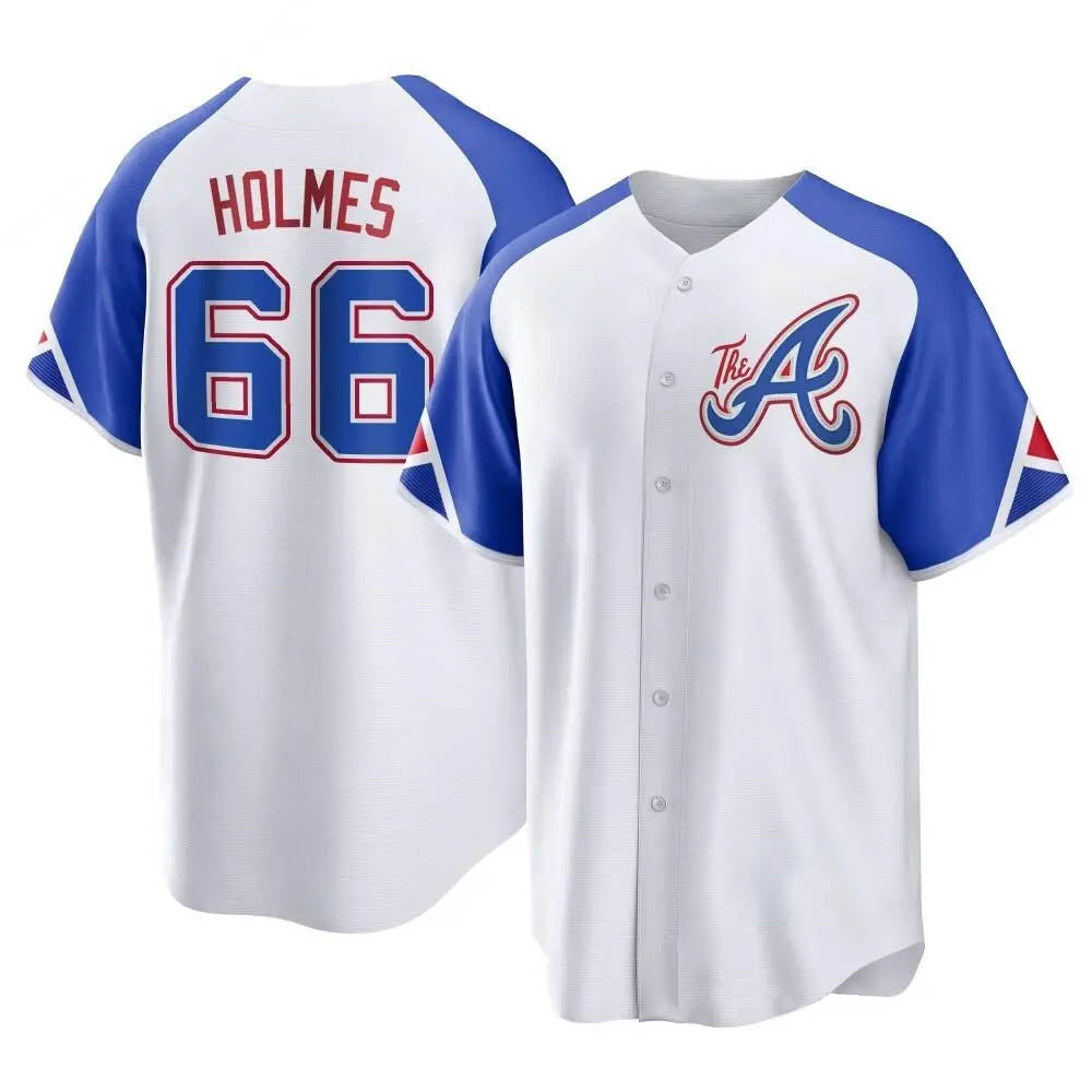 Kdoa A.Braves #66 Grant Holmes Player White Replica City Connect Stitched Jerseys