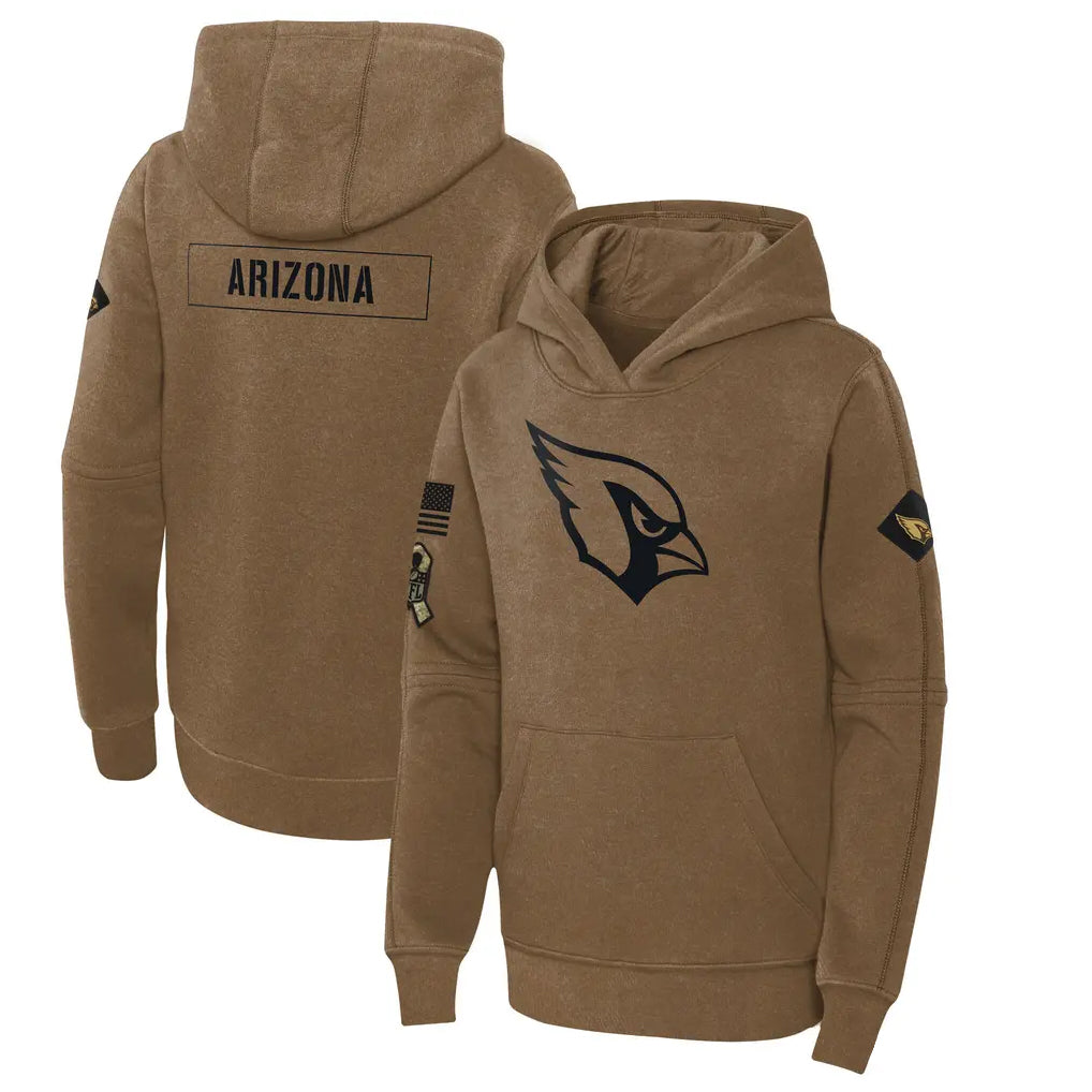 Kdoa A.Cardinals Brown Salute To Service Limited Hoodies Blank Player Stitched Jerseys