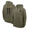 Kdoa A.Cardinals #11 Larry Fitzgerald Player Olive Salute to Service Hoodies Stitched Jerseys