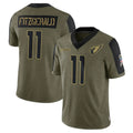 Kdoa A.Cardinals #11 Larry Fitzgerald Player Salute To Service Olive Stitched Jerseys