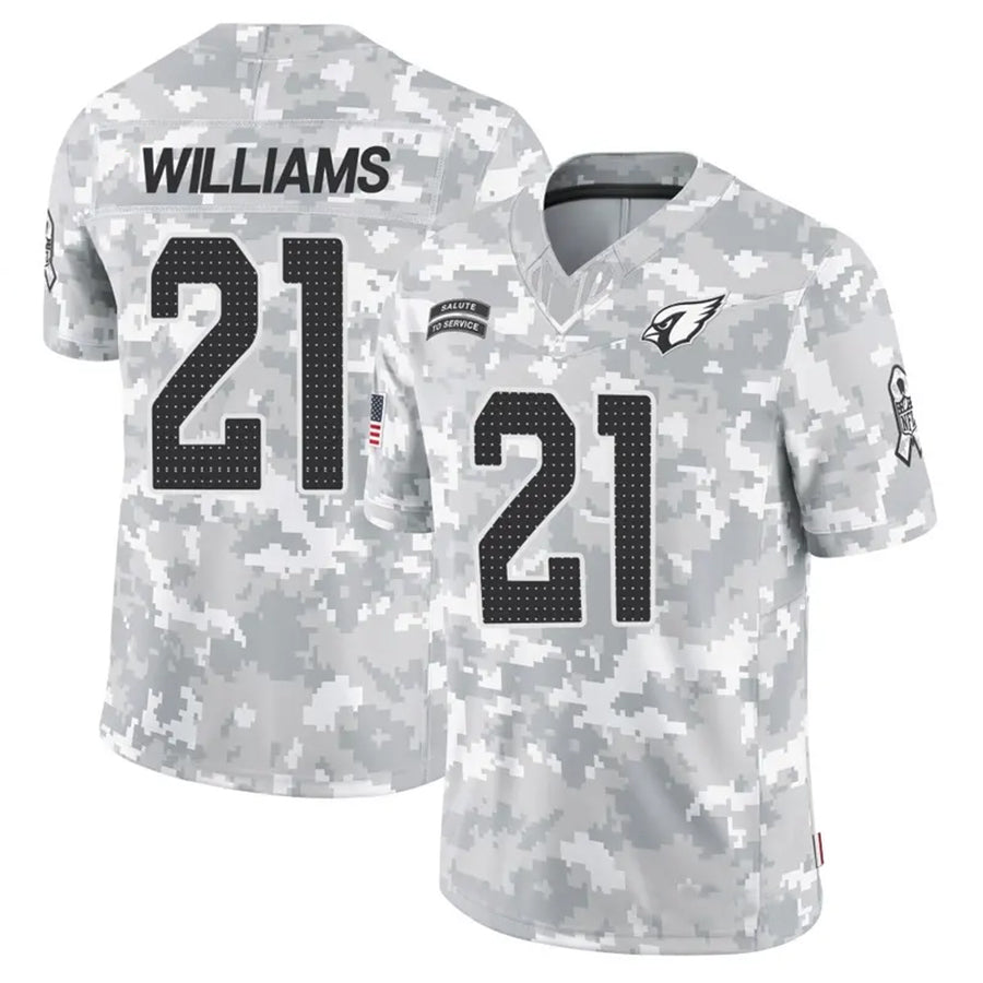 Kdoa A.Cardinals #21 Garrett Williams Player Camo Salute to Service Limited Stitched Stitched Jerseys