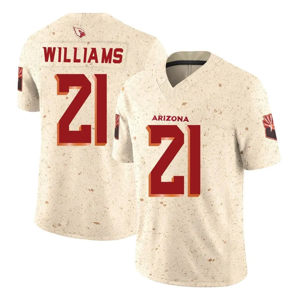 Kdoa A.Cardinals #21 Garrett Williams Player Cream Rivalries Collection Vapor Limited Home Game Stitched Jerseys