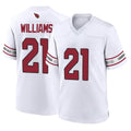 Kdoa A.Cardinals #21 Garrett Williams Player White Home Game Stitched Jerseys