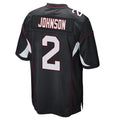 Kdoa A.Cardinals #2 Will Johnson Player Black Home Game Stitched Jerseys