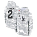 Kdoa A.Cardinals #2 Will Johnson Player Camo Salute to Service Hoodies Stitched Jerseys