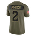 Kdoa A.Cardinals #2 Will Johnson Player Olive Salute To Service Limited Home Game Stitched Jerseys