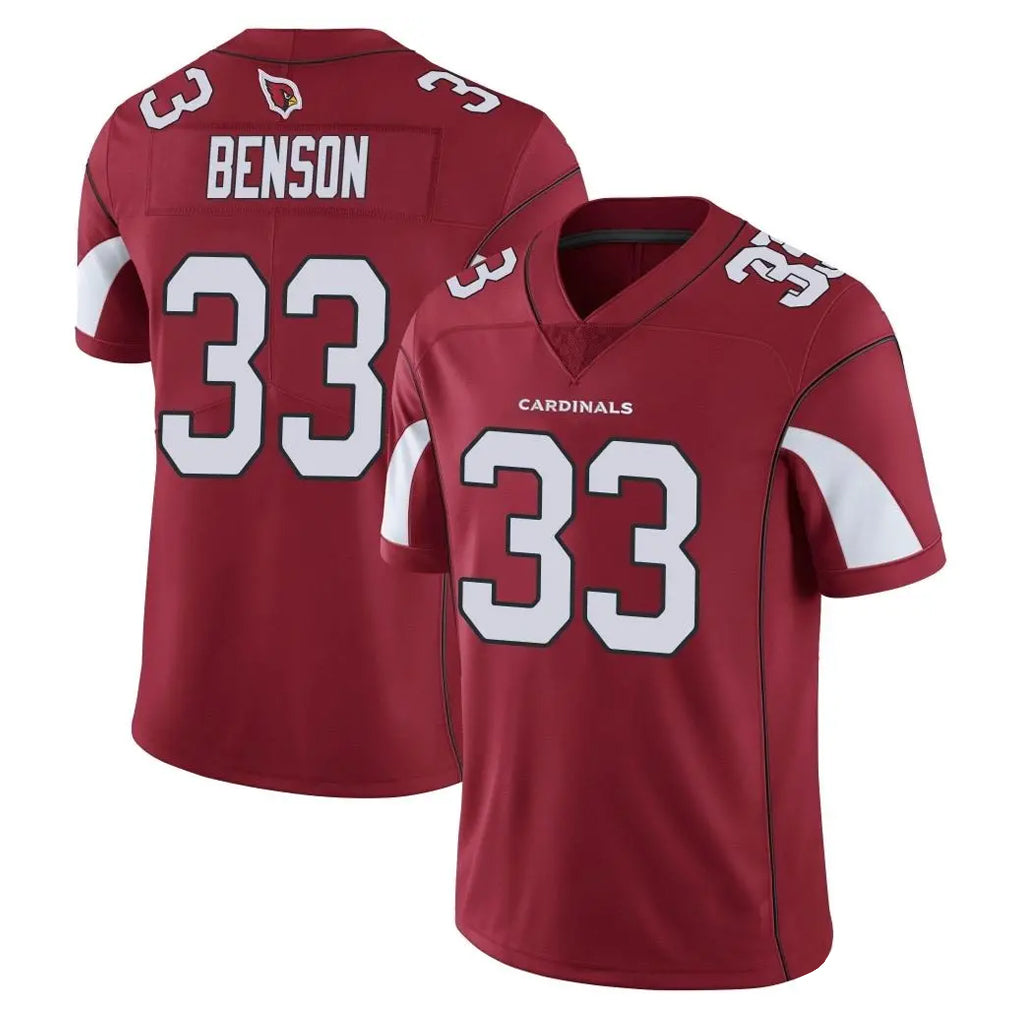 Kdoa A.Cardinals #33 Trey Benson Player Cardinal Vapor Limited Home Game  Stitched Jerseys
