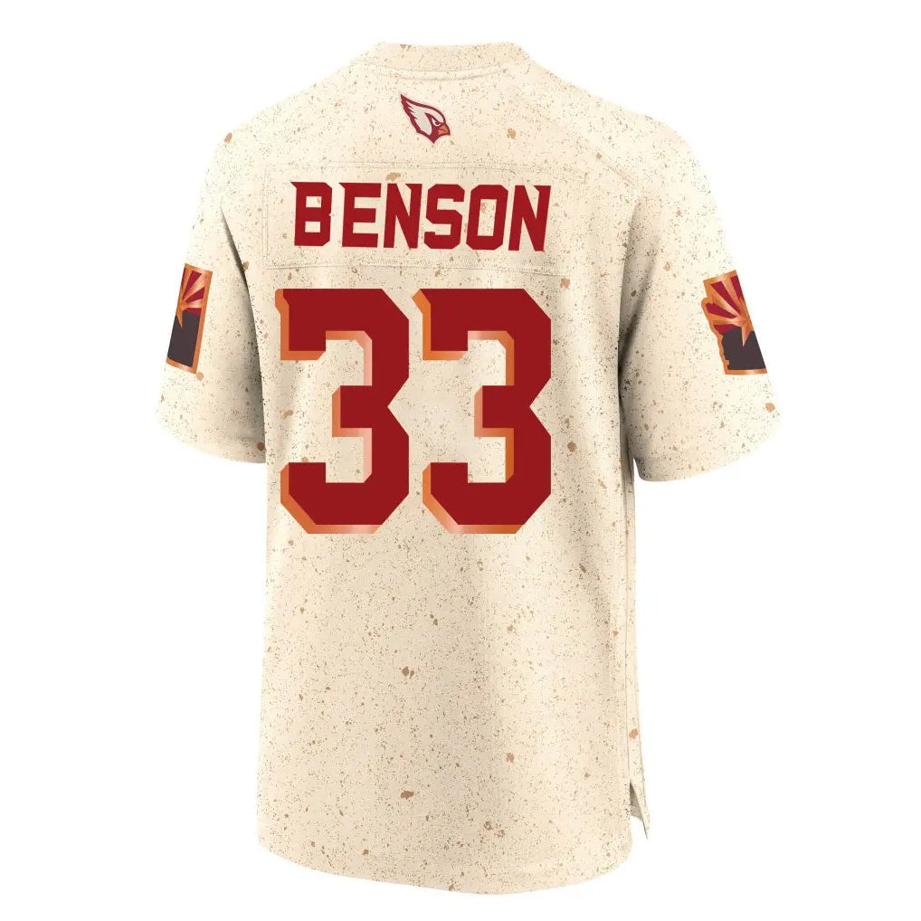 Kdoa A.Cardinals #33 Trey Benson Player Cream Rivalries Collection Game Stitched Jerseys