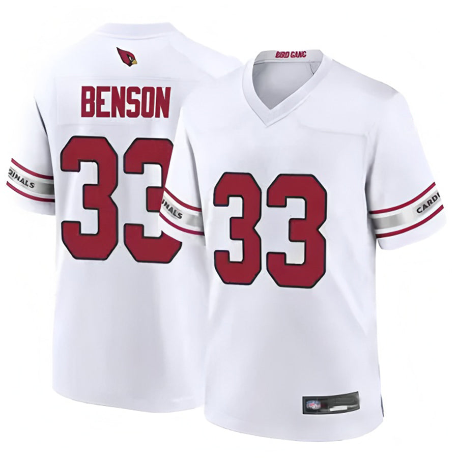 Kdoa A.Cardinals #33 Trey Benson Player White Game Home Stitched Jerseys