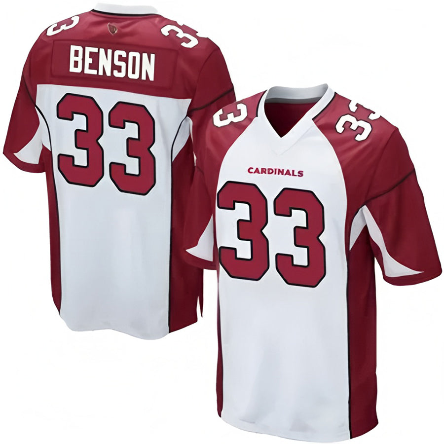 Kdoa A.Cardinals #33 Trey Benson Player White Home Game Stitched Jerseys