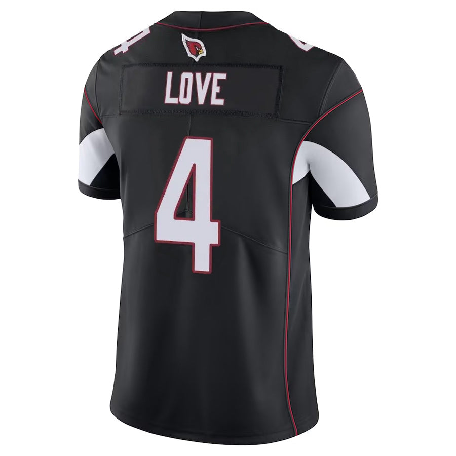 Kdoa A.Cardinals #4 Jeremiyah Love Player Black Vapor Limited Home Game Stitched Jerseys