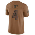 Kdoa A.Cardinals #4 Jeremiyah Love Player Brown Limited Salute To Service Game Stitched Jerseys