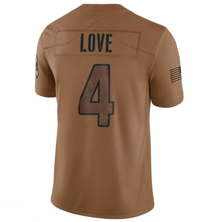 Kdoa A.Cardinals #4 Jeremiyah Love Player Brown Limited Salute To Service Game Stitched Jerseys