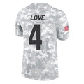 Kdoa A.Cardinals #4 Jeremiyah Love Player Camo Salute to Service Limited Home Stitched Jerseys