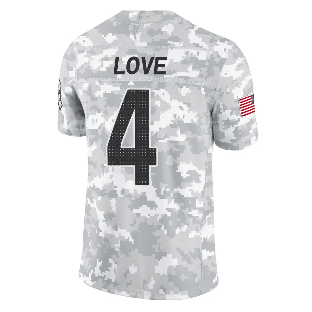 Kdoa A.Cardinals #4 Jeremiyah Love Player Camo Salute to Service Limited Home Stitched Jerseys