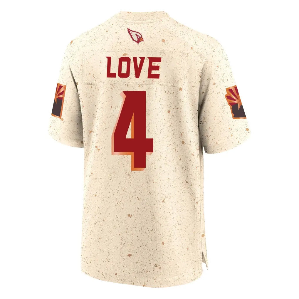 Kdoa A.Cardinals #4 Jeremiyah Love Player Cream Rivalries Collection Game Stitched Jerseys