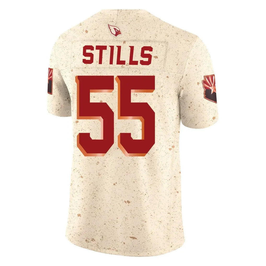 Kdoa A.Cardinals #55 Dante Stills Player Cream Rivalries Collection Vapor Limited Home Game Stitched Jerseys