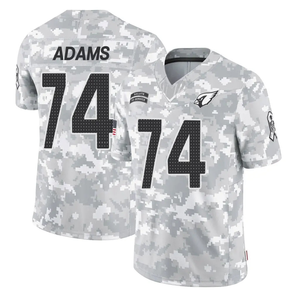 Kdoa A.Cardinals #74 Isaiah Adams Player Camo Salute to Service Limited Home Stitched Jerseys