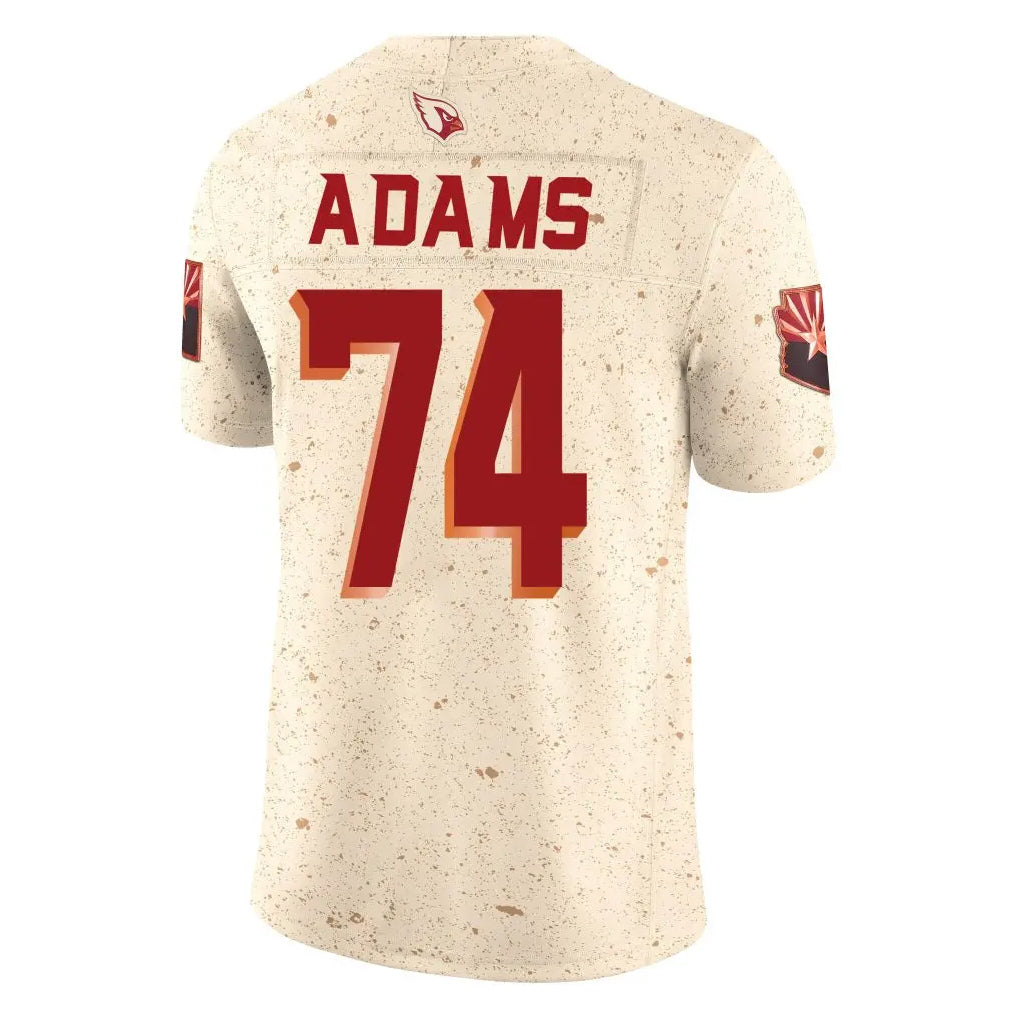 Kdoa A.Cardinals #74 Isaiah Adams Player Cream Rivalries Collection Vapor Limited Home Game Stitched Jerseys