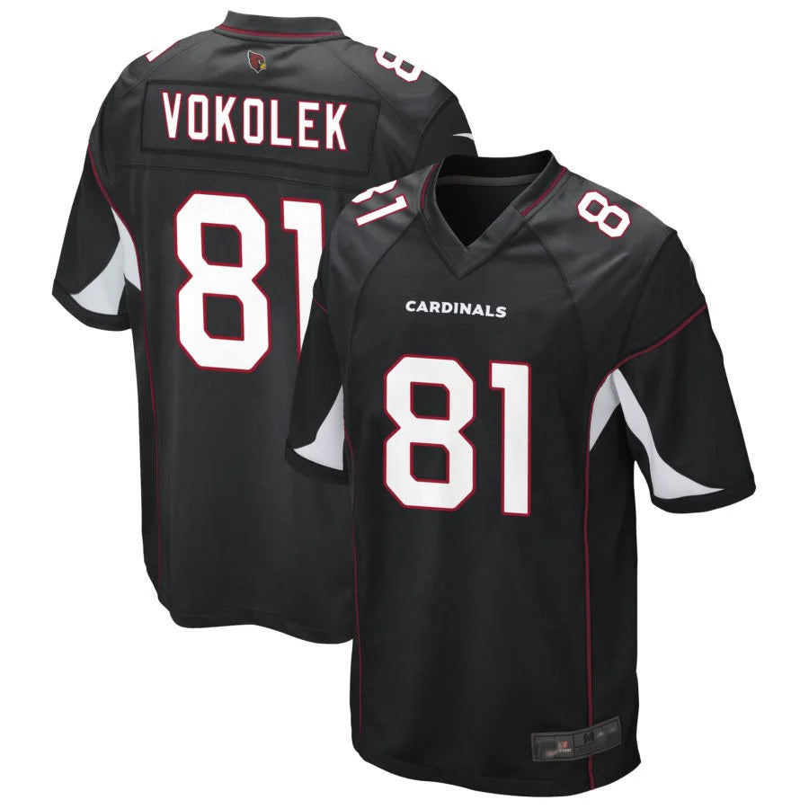 Kdoa A.Cardinals #81 Travis Vokolek Player Black Game Stitched Jerseys
