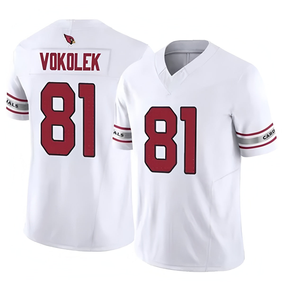 Kdoa A.Cardinals #81 Travis Vokolek Player White Home Game Stitched Jerseys