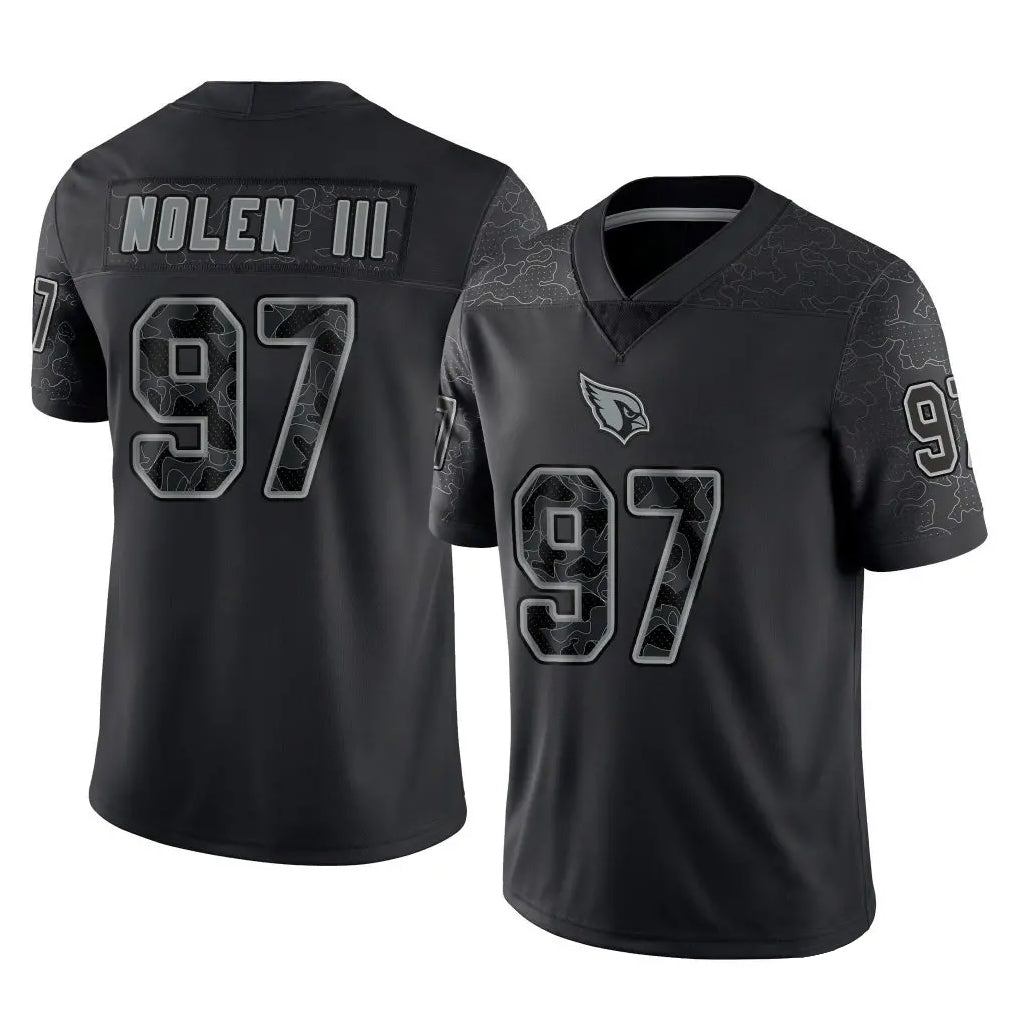Kdoa A.Cardinals #97 Walter Nolen III Player Black RFLCTV Limited Home Game Stitched Jerseys
