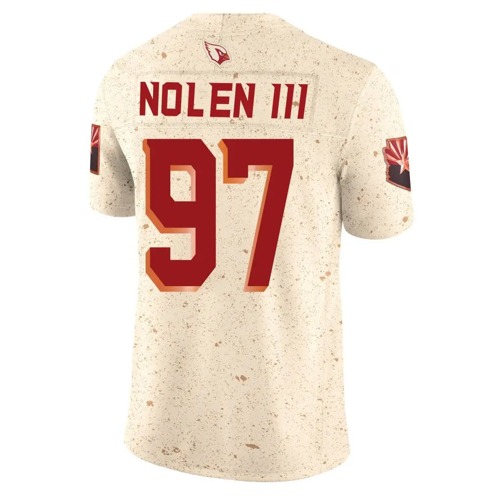 Kdoa A.Cardinals #97 Walter Nolen III Player Cream Rivalries Collection Vapor Limited Home Game Stitched Jerseys