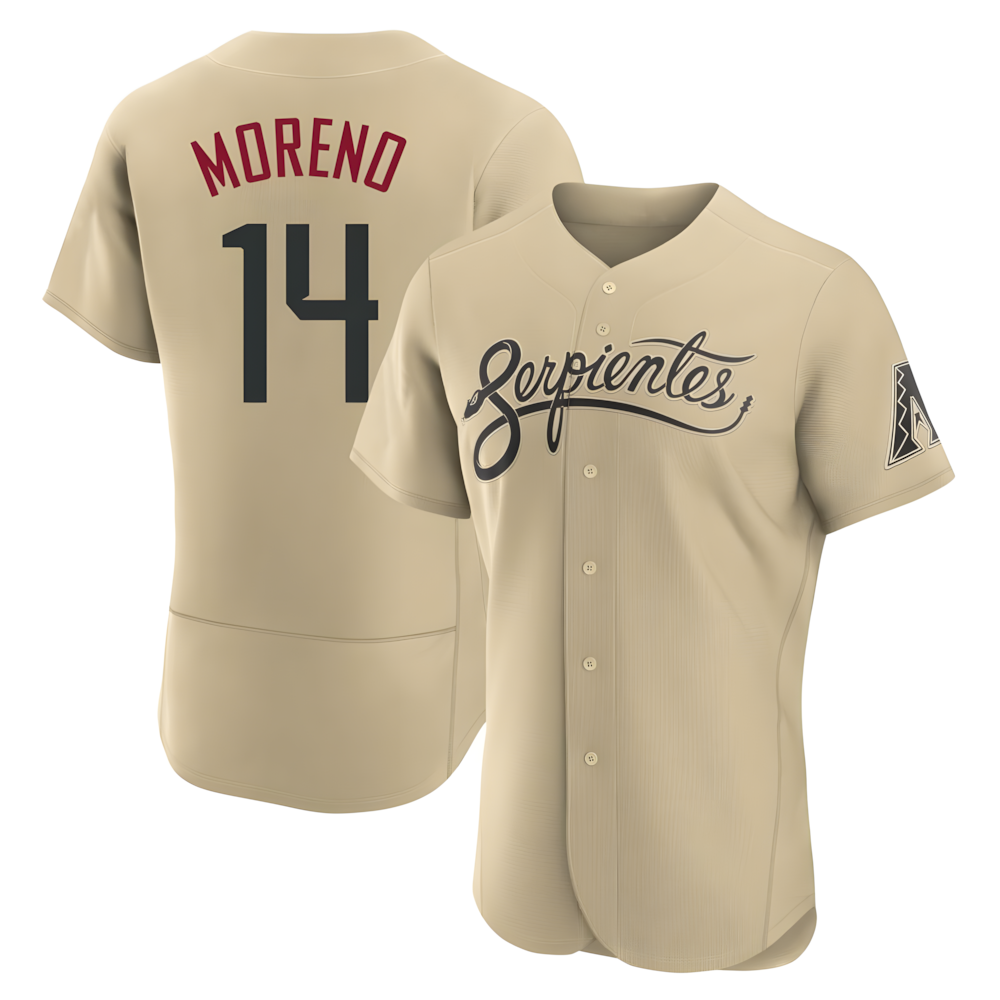 Kdoa A.Diamondbacks #14 Gabriel Moreno Player Gold City Connect Stitched Jerseys