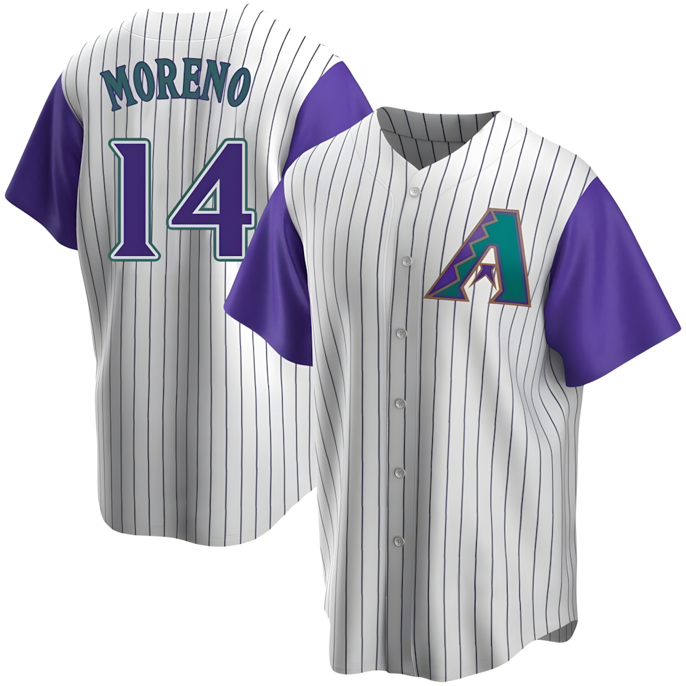 Kdoa A.Diamondbacks #14 Gabriel Moreno Player Purple Replica Alternate Cooperstown Collection Stitched Jerseys
