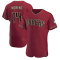 Kdoa A.Diamondbacks #14 Gabriel Moreno Player Red Authentic Crimson Alternate Stitched Jerseys
