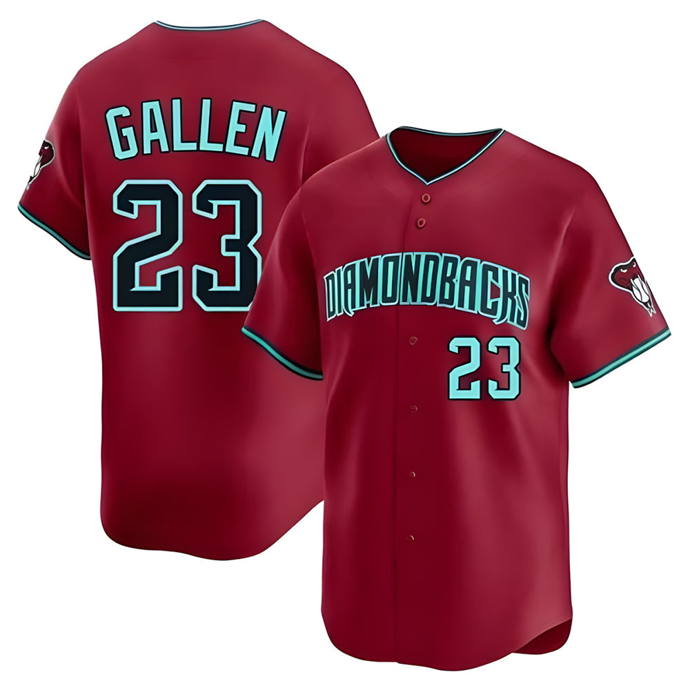 Kdoa A.Diamondbacks #23 Zac Gallen Player Red Blue reserve Replica Game Stitched Jerseys