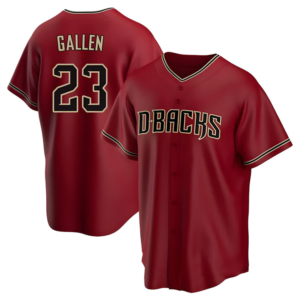 Kdoa A.Diamondbacks #23 Zac Gallen Player Red Replica Game Stitched Jerseys