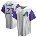 Kdoa A.Diamondbacks #23 Zac Gallen Player White-Purple Replica Stitched Jerseys